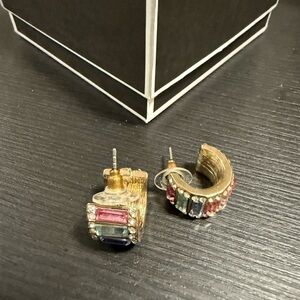 Gold and Multicolor Earrings